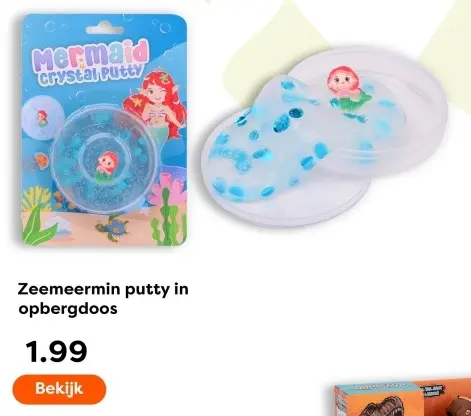 Aanbieding: Zeemeermin putty in opbergdoos