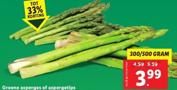 Aanbieding: Groene asperges of aspergetips