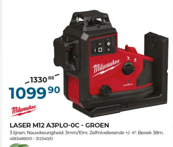 Promotie: Laser m12 a3plo-0c - groen