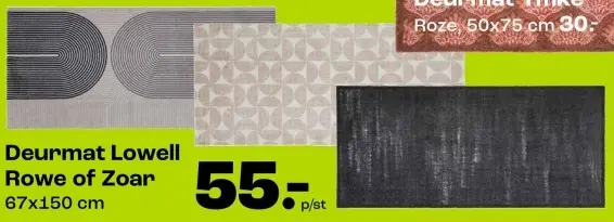 Promotie: Deurmat Lowel, Rowe of Zoar