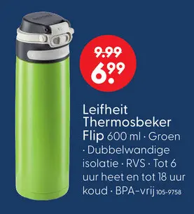 Aanbieding: Leifheit Thermosbeker Flip