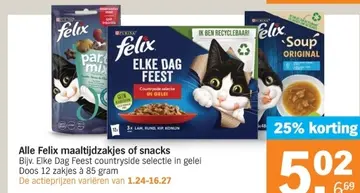 Aanbieding: Alle Felix maaltijdzakjes of snacks