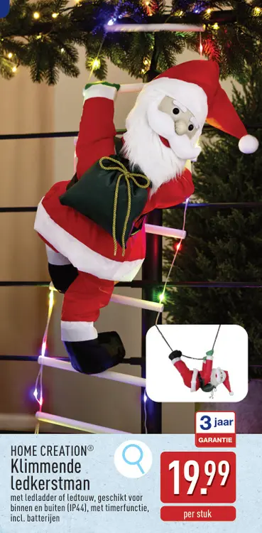 Aanbieding: Klimmende ledkerstman