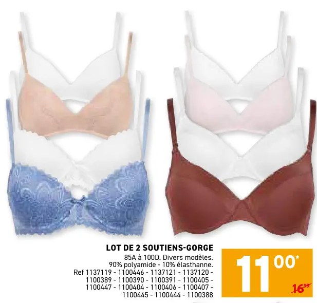 Offre: Lot de 2 soutiens-gorge
