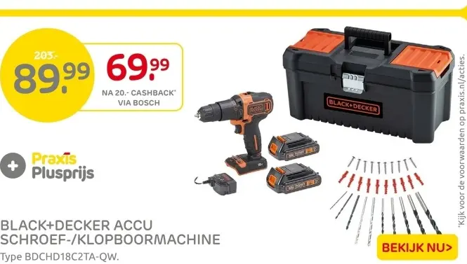 Aanbieding: Accu schroef-/klopboormachine