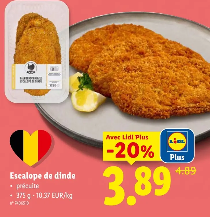 Offre: Escalope de dinde