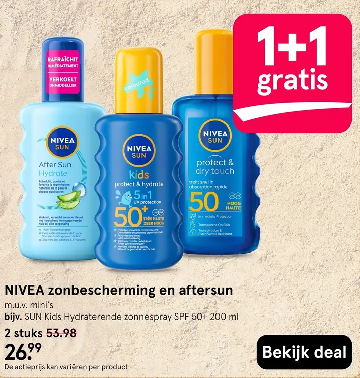 Aanbieding: Diverse Nivea zonbescherming en aftersun