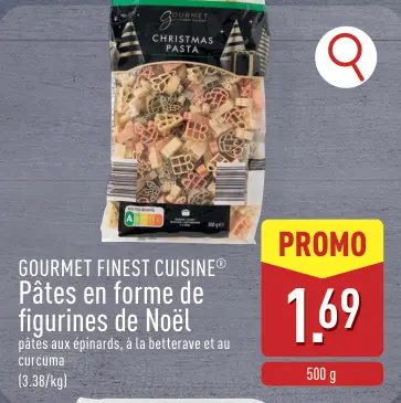 Offre: Pâtes en forme de figurines de Noël