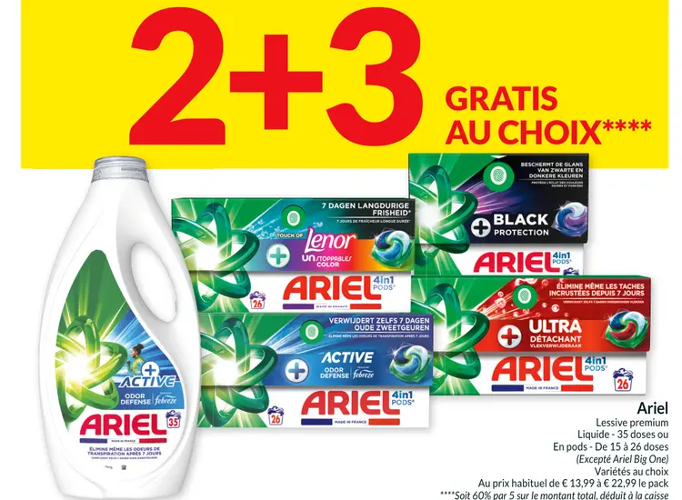 Offre: Ariel Lessive premium