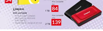 Offre: Kingston SSD portable