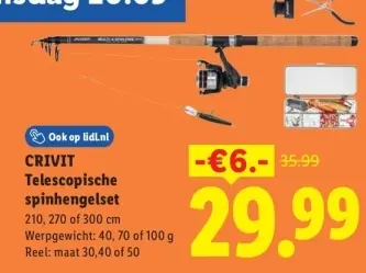 Aanbieding: Telescopische spinhengelset