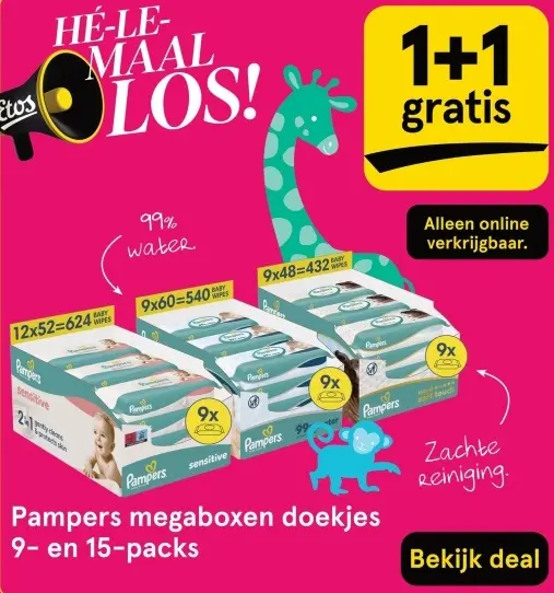 Aanbieding: Megaboxen doekjes 9- en 15-packs