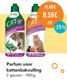 Aanbieding: Parfum voor kattenbakvulling