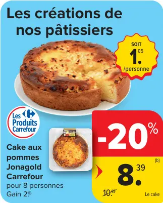 Offre: Cake aux pommes Jonagold