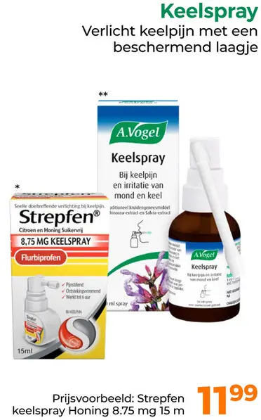Aanbieding: Strepfen keelspray Honing