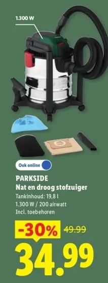 Aanbieding: Nat en droog stofzuiger