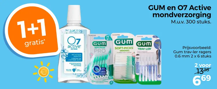 Aanbieding: GUM en O7 Active mondverzorging