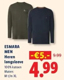Aanbieding: Heren longsleeve