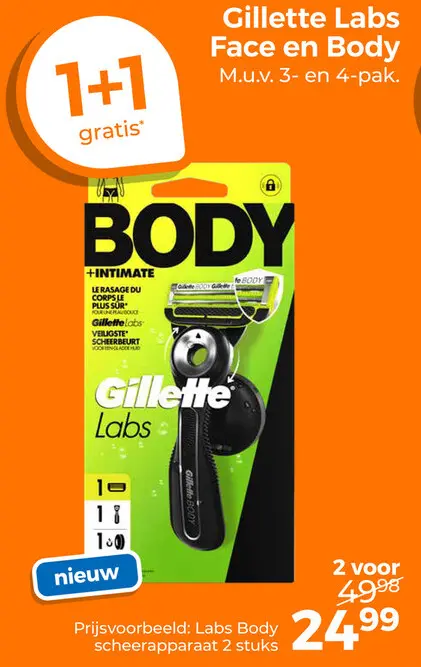 Aanbieding: Gillette Labs Face en Body