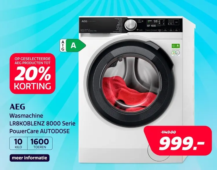 Aanbieding: AEG LR8KOBLENZ  8000 SERIE PowerCare AUTODOSE