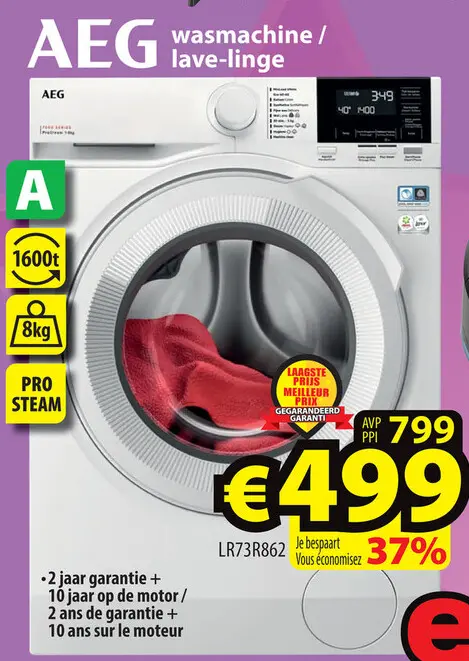 Promotie: wasmachine / lave-linge