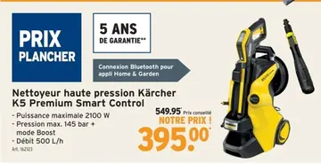 Offre: Nettoyeur haute pression Kärcher K5 Premium S