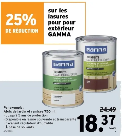 Offre: Tuinbeits lasure pour extérieur