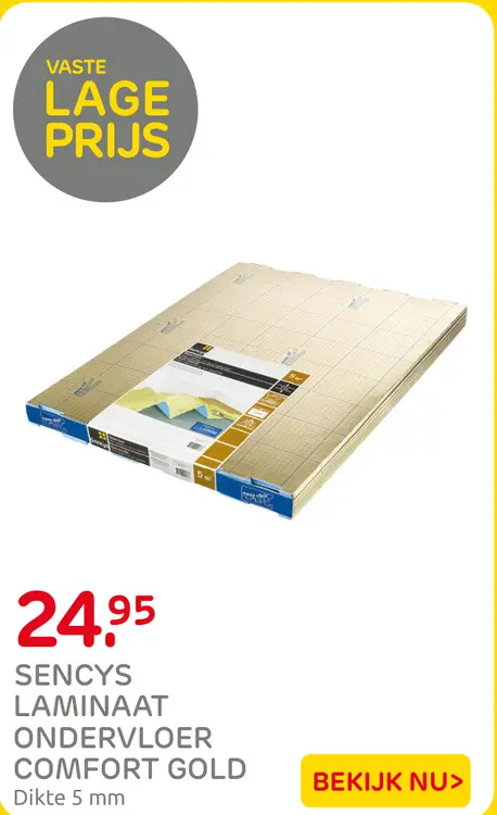 Aanbieding: Laminaat ondervloer comfort gold