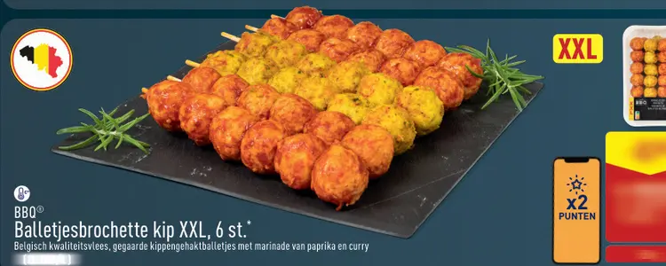 Promotie: Balletjesbrochette kip XXL