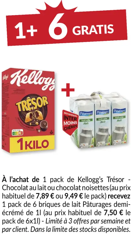 Offre: Chocolat au lait ou chocolat noisettes