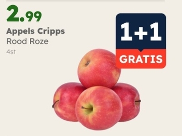 Aanbieding: Appels Cripps Rood Roze  1+1 gratis