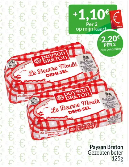 Promotie: Le Beurre Moulé DEMI-SEL