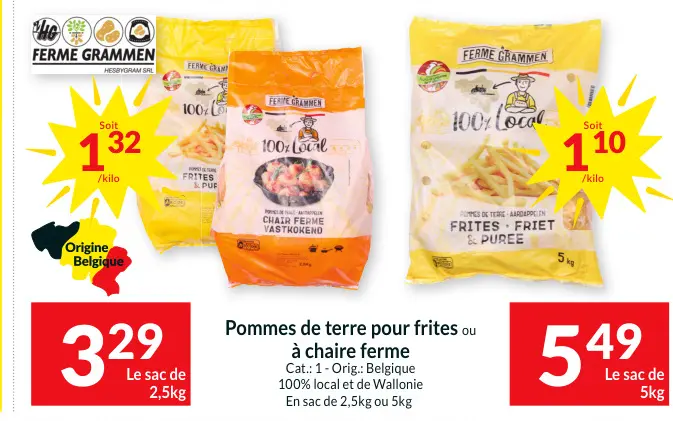 Offre: Pommes de terre pour frites ou à chaire ferme