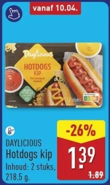 Aanbieding: Hotdogs kip