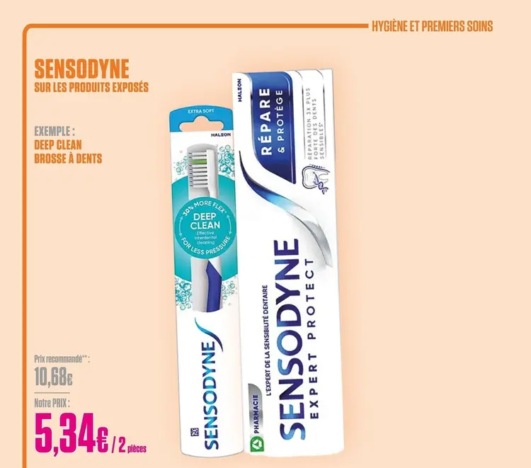 Offre: Sensodyne deep clean brosse à dents