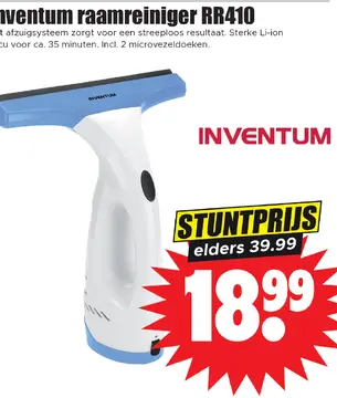 Aanbieding: Inventum raamreiniger RR410