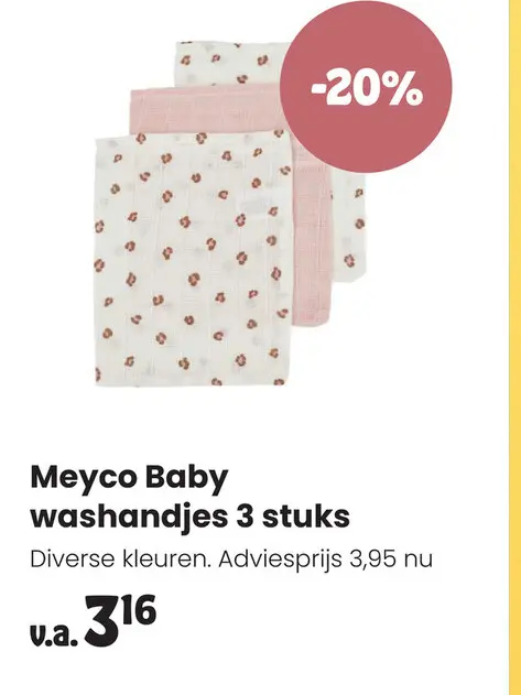 Aanbieding: Meyco Baby washandjes