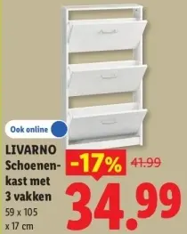 Aanbieding: Schoenenkast met 3 vakken