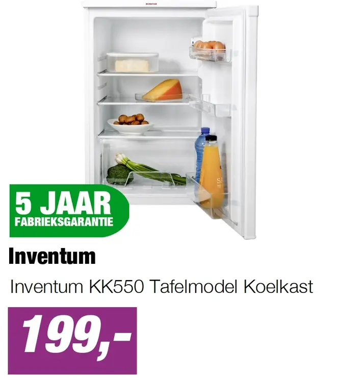 Aanbieding: Inventum KK550 Tafelmodel Koelkast