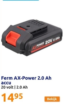 Aanbieding: Ferm AX-Power 2.0 Ah accu