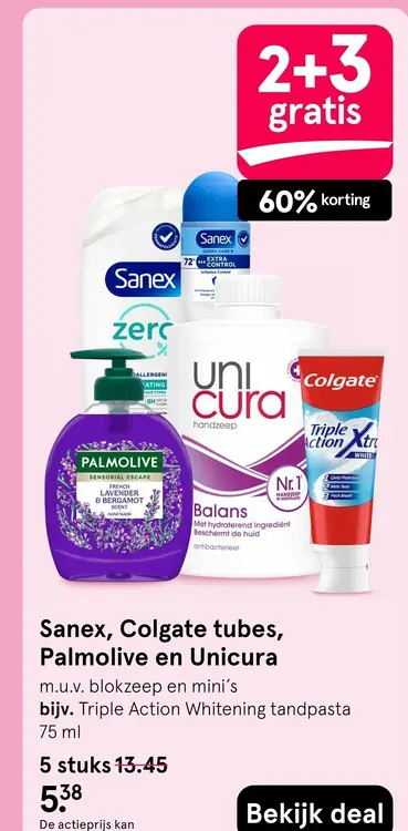 Aanbieding: Tubes, Palmolive en Unicura