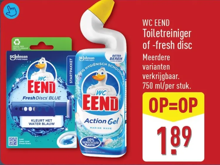 Aanbieding: Toiletreiniger of -fresh disc