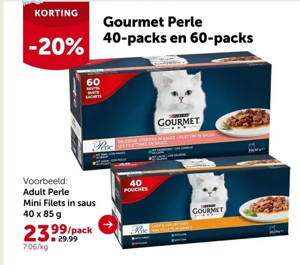 Promotie: Gourmet Perle 40-packs en 60-packs