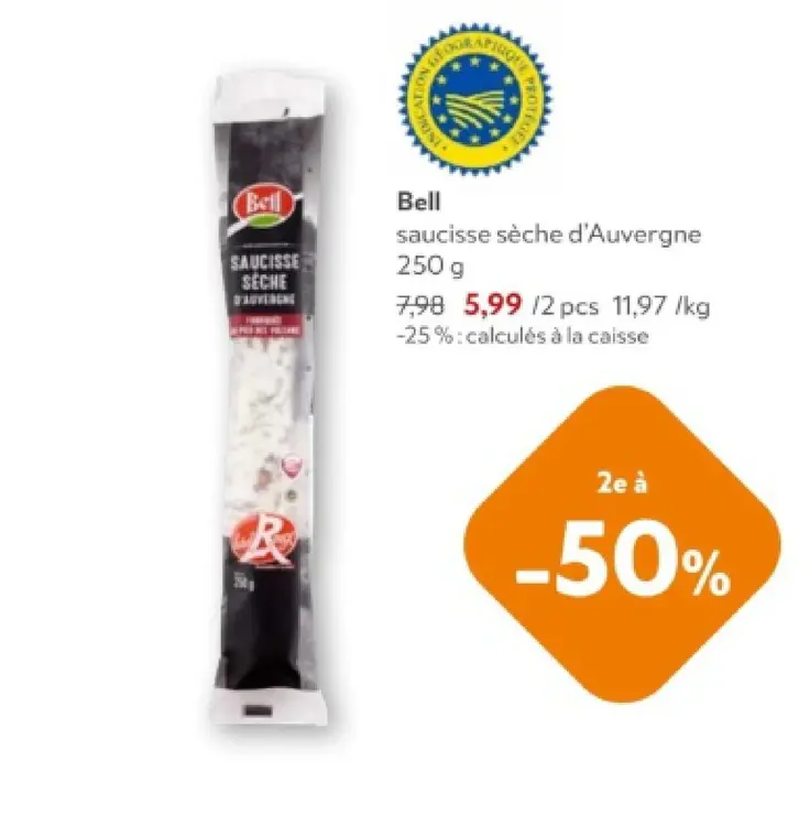 Offre: Saucisse sèche d'Auvergne
