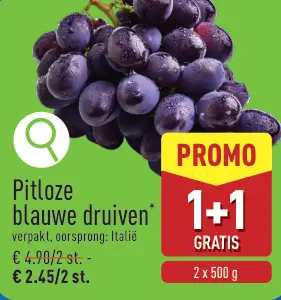 Promotie: Pitloze blauwe druiven