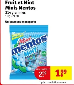 Offre: Fruit et Mint Minis Mentos