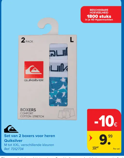 Promotie: Set van 2 boxers voor heren