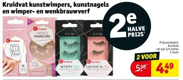 Aanbieding: Kunstwimpers, kunstnagels en wimper- en wenkbrauwverf