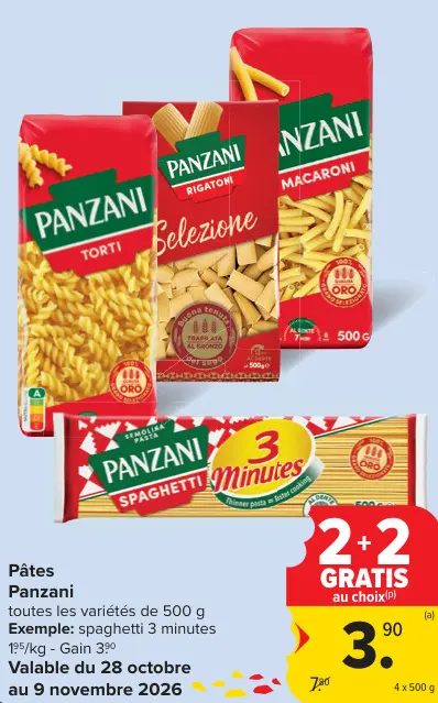 Offre: Pâtes