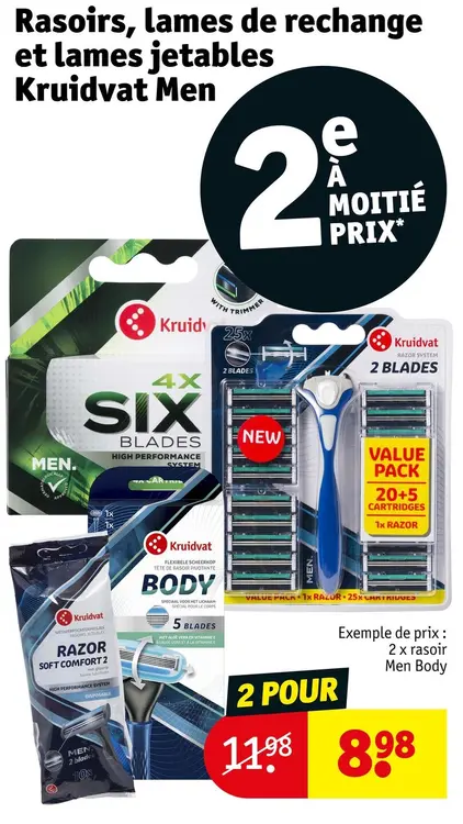 Offre: Rasoirs, lames de rechange et lames jetables